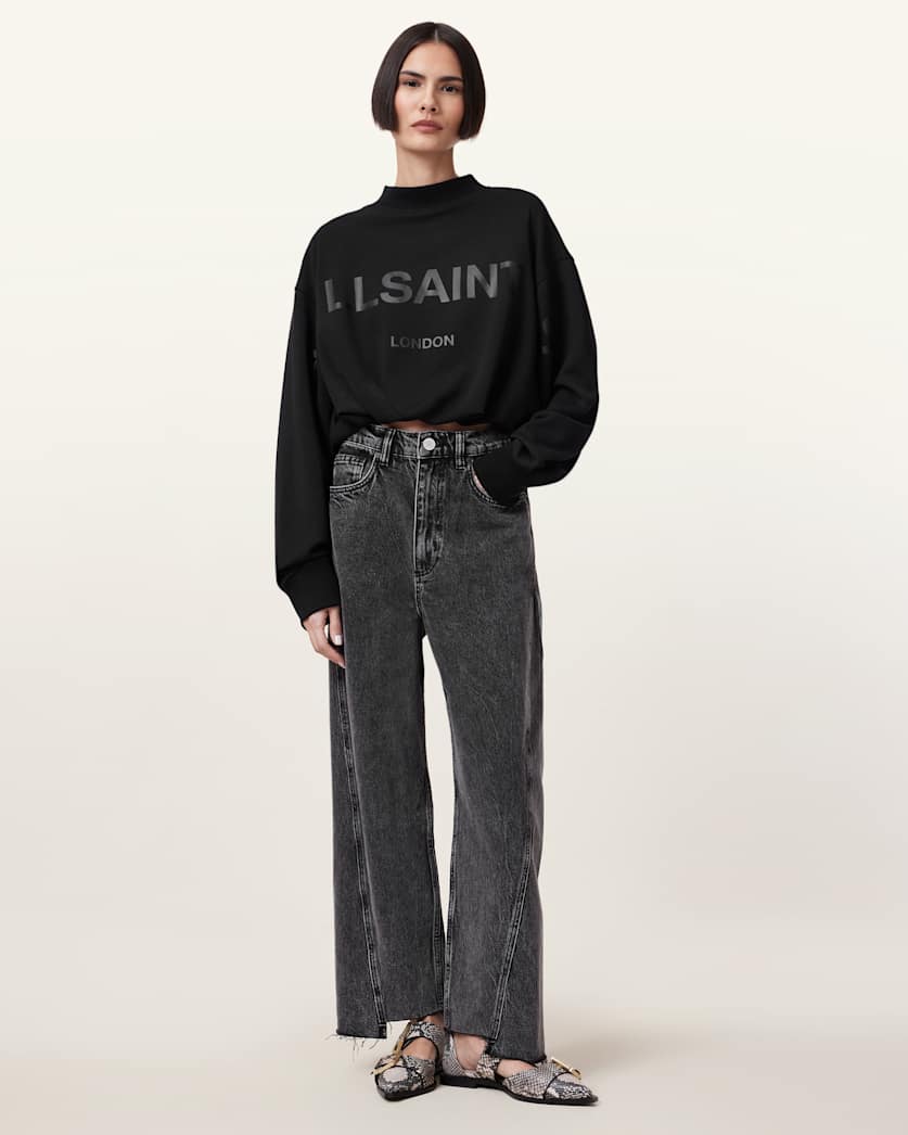 Biggy Logo Print Cropped Sweatshirt