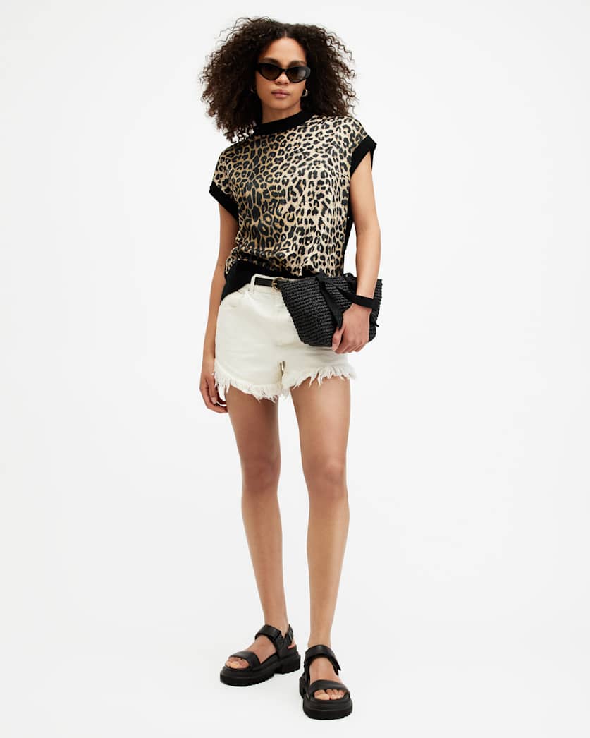 Marti Leopard Print Sleeveless Tank Top