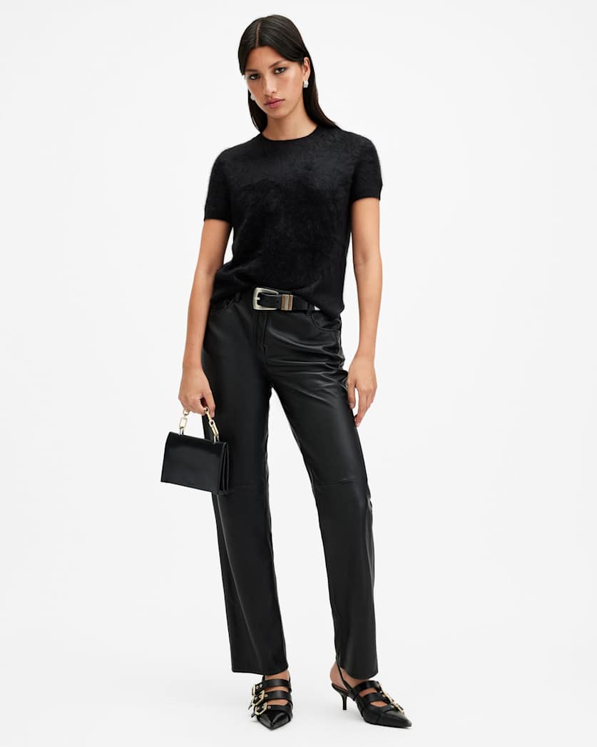 Rebel Brushed Cashmere Knitted T-Shirt