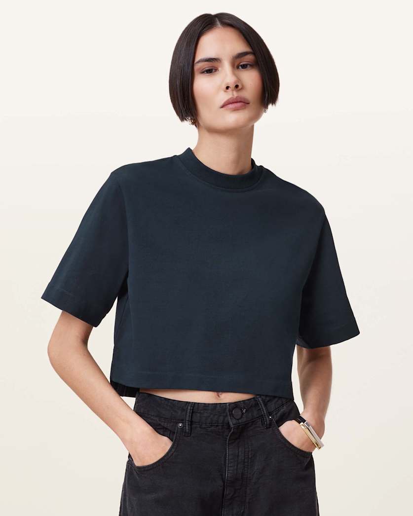 Lottie Crew Neck Cropped T-Shirt