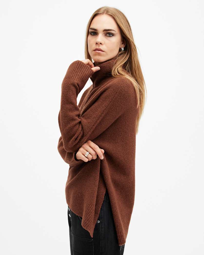 Lock Roll Neck Relaxed Fit Jumper