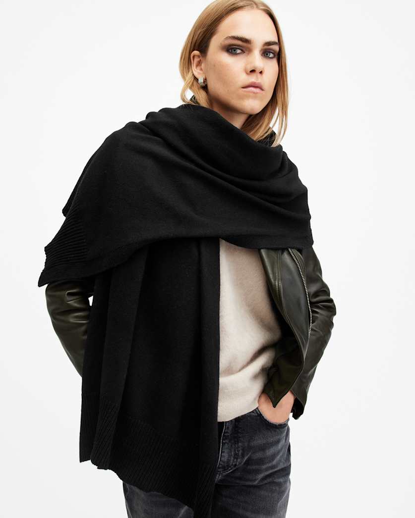 Ash Snap Wrap Over Scarf