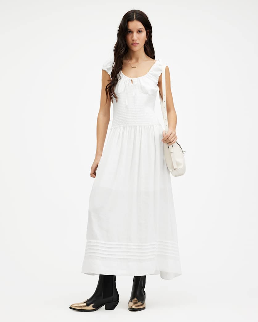 Eliza Scoop Neck Slim Fit Maxi Dress