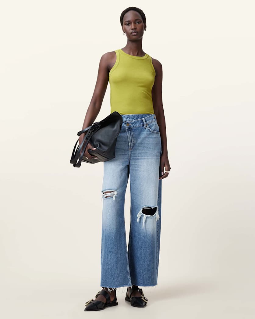 Rina Crew Neck Sleeveless Tank Top