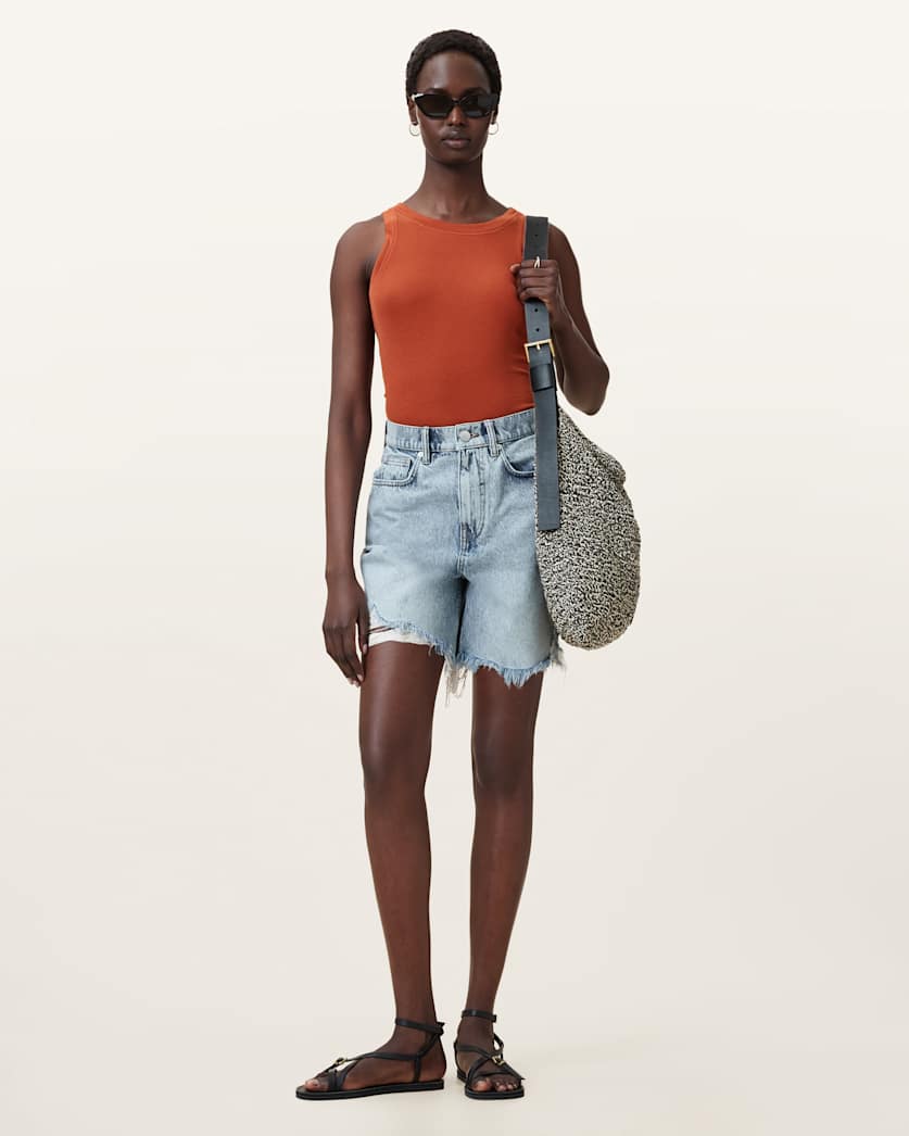 Rina Crew Neck Sleeveless Tank Top