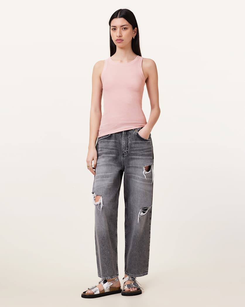 Rina Crew Neck Sleeveless Tank Top