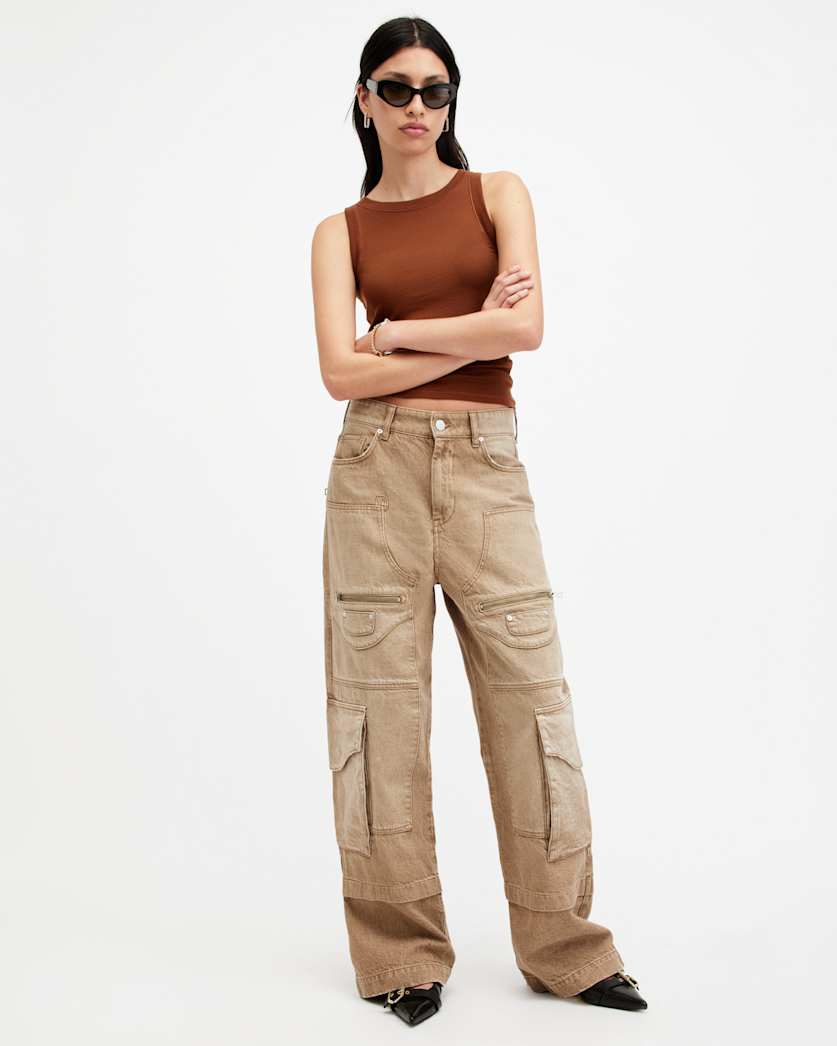 Rina Crew Neck Sleeveless Tank Top