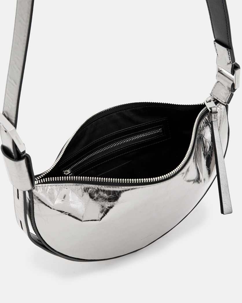 Half Moon Leather Crossbody Bag