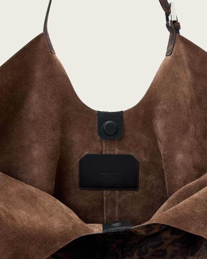 Ara Leopard Print Suede Tote Bag