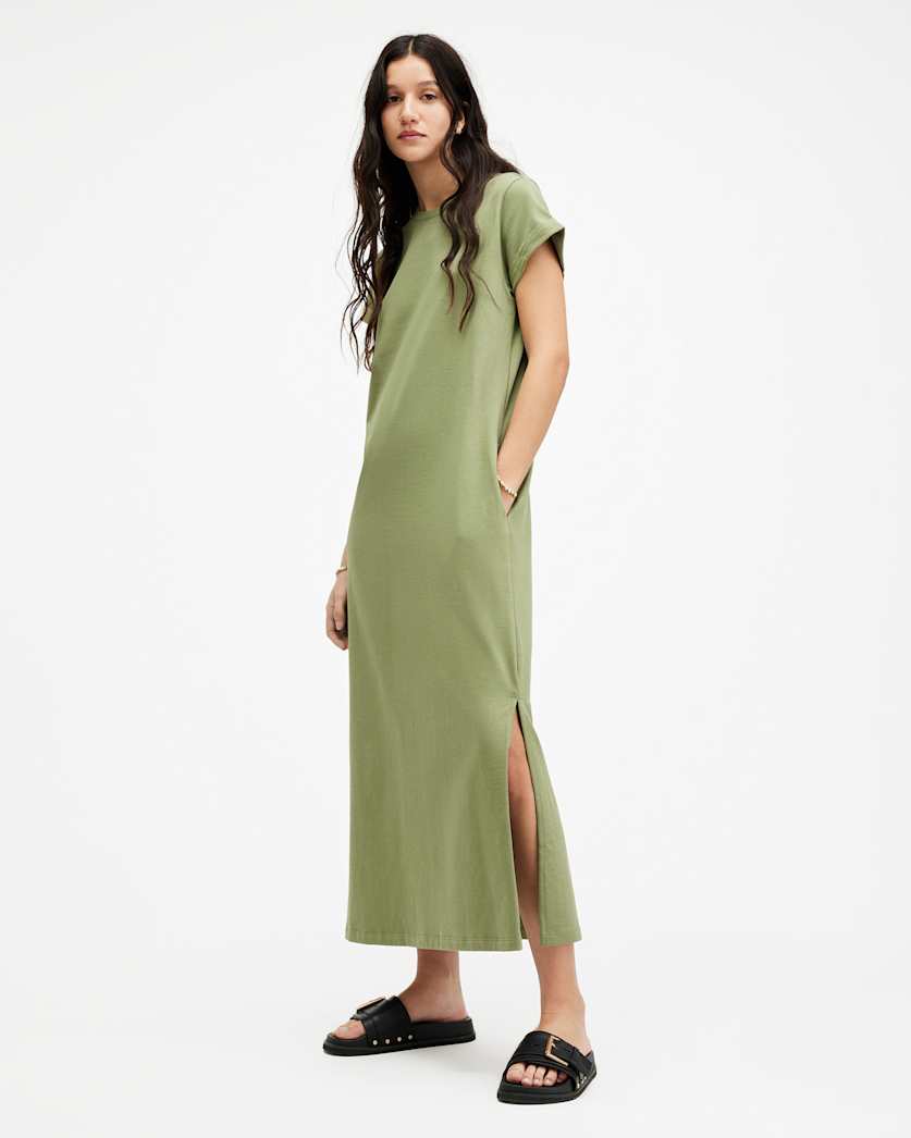 Anna Crew Neck Short Sleeve Maxi Dress