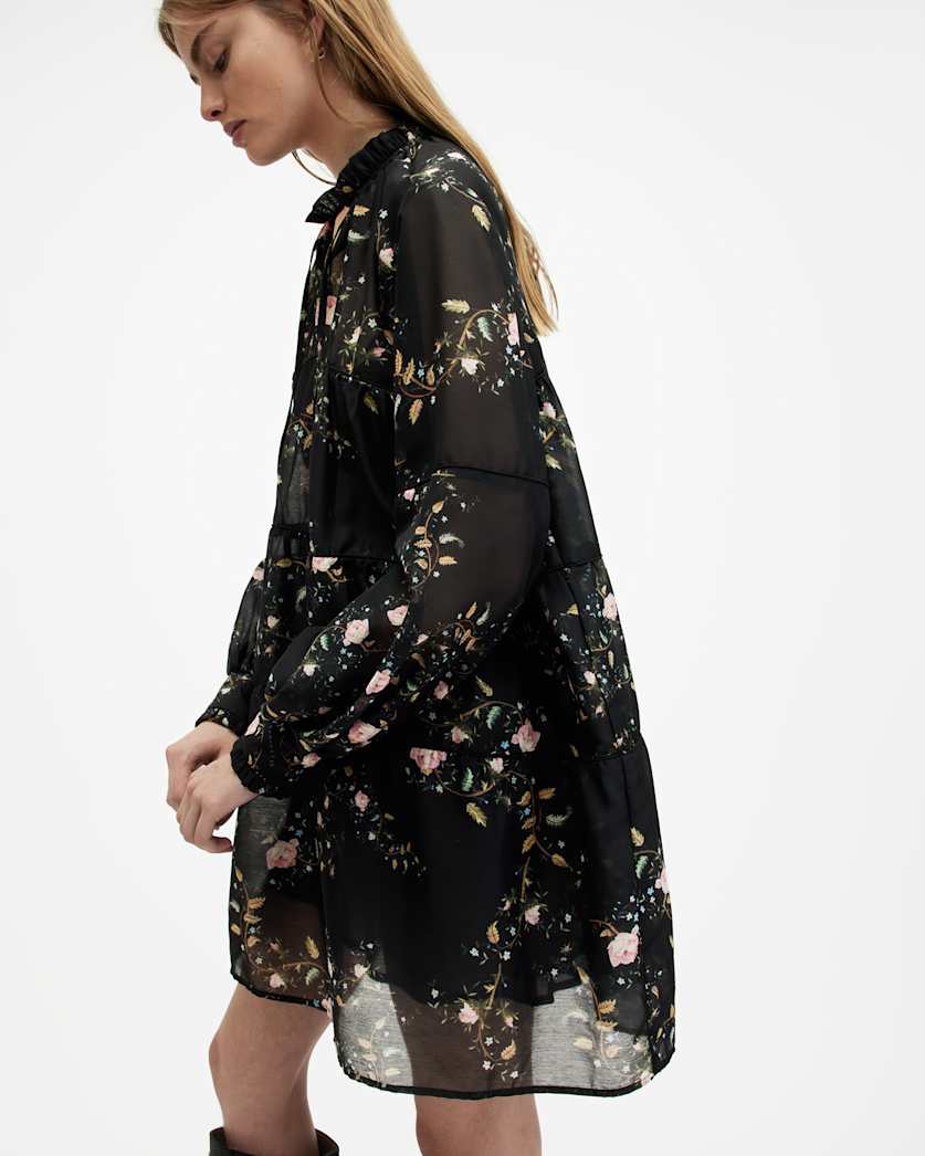 Mindy Oversized Oto Floral Mini Dress