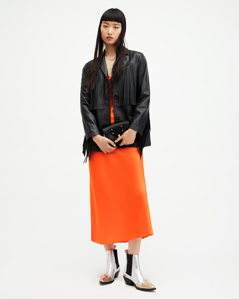 Bryony Slim Fit V-Neck Midi Slip Dress