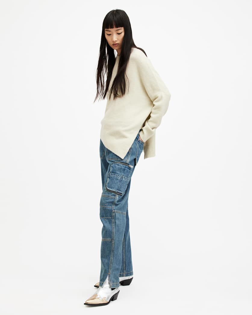 Lock Crew Neck Asymmetric Jumper