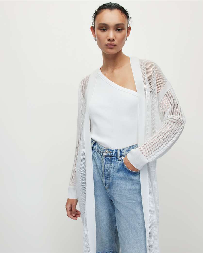 Misha Longline Mesh Cardigan