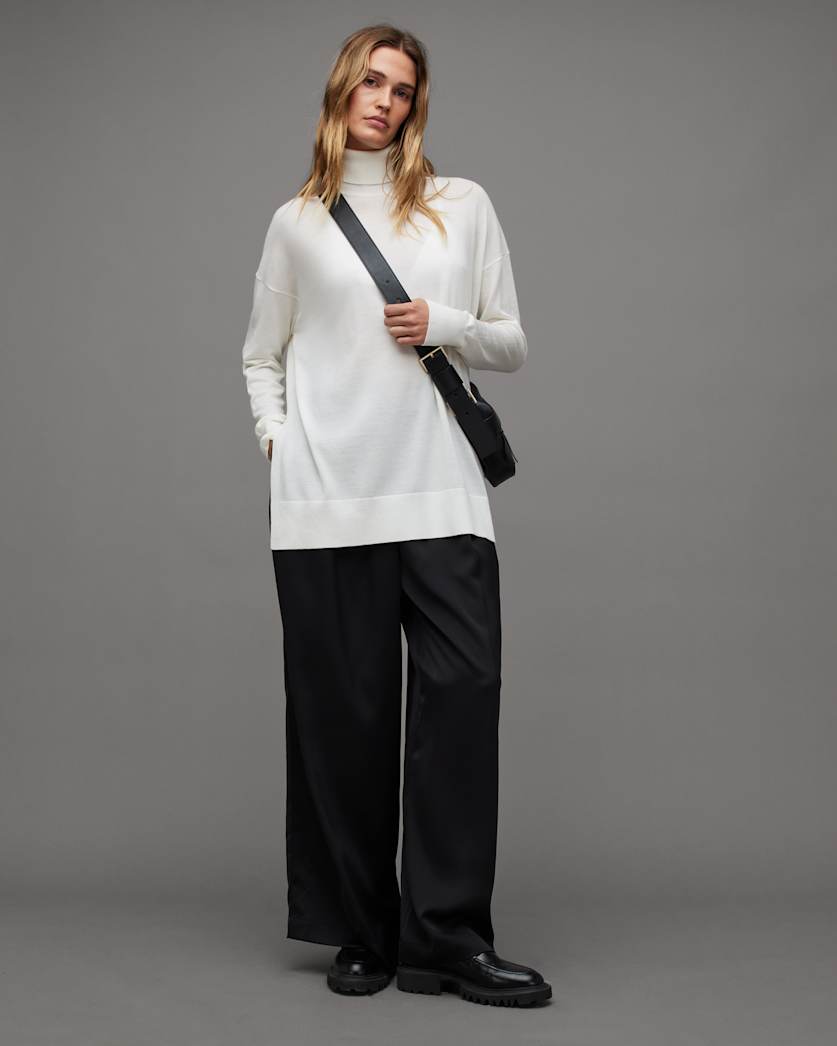 Gala Roll Neck Relaxed Merino Sweater