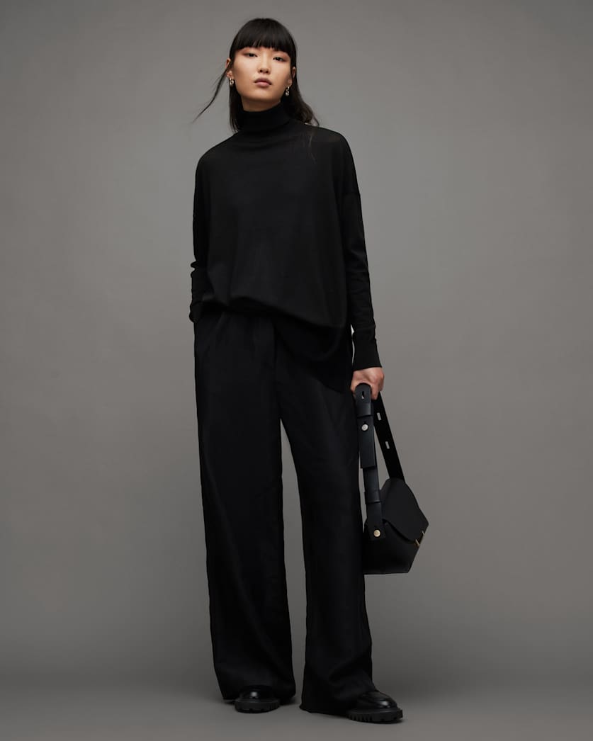 Gala Roll Neck Relaxed Merino Jumper