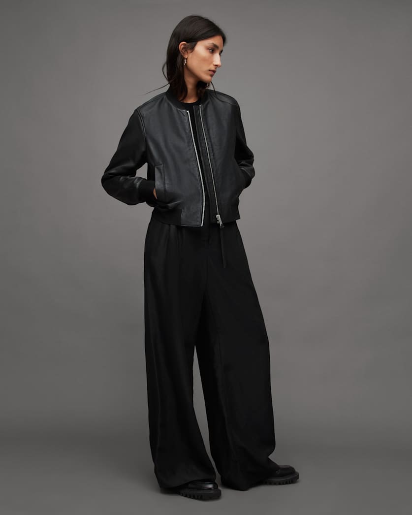 Orten Leather Bomber Jacket