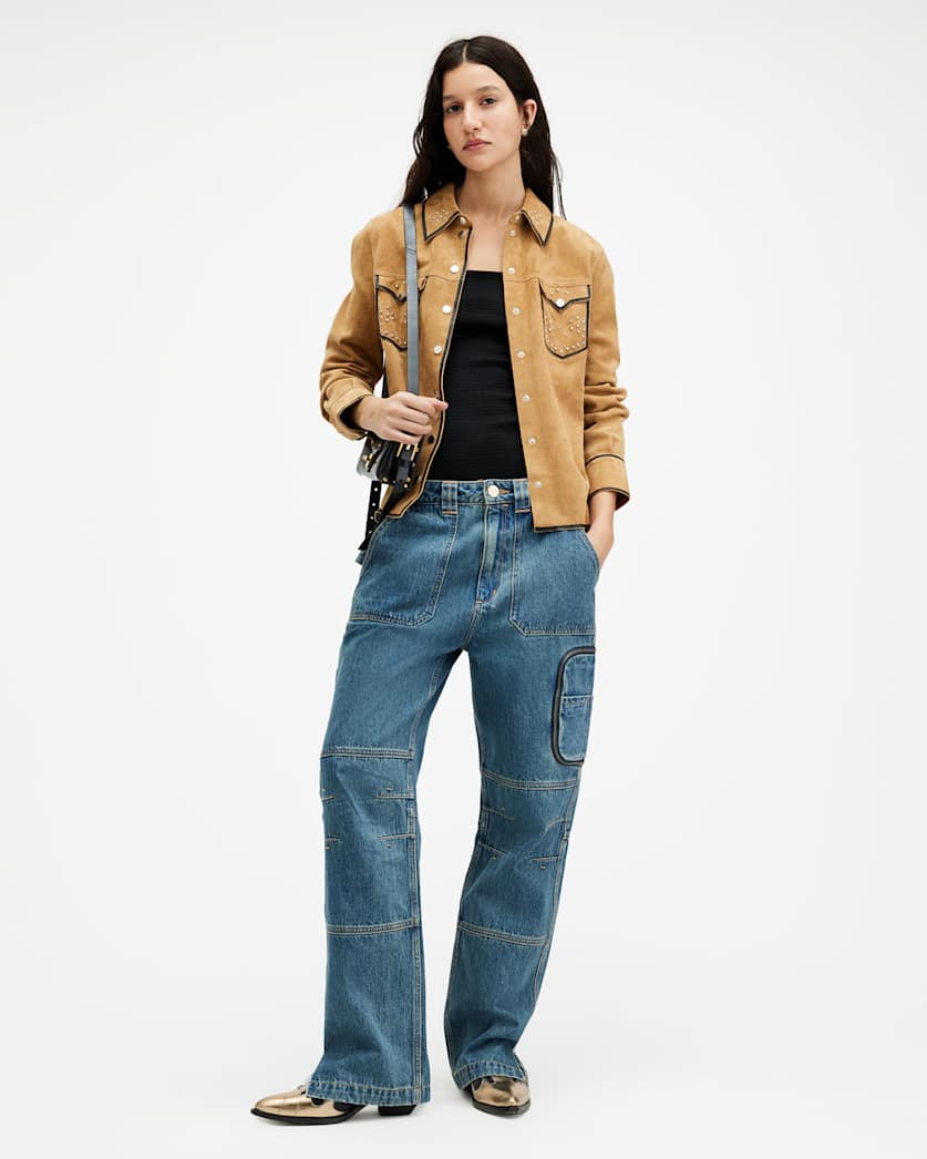 Karlson Studded Suede Western Shirt
