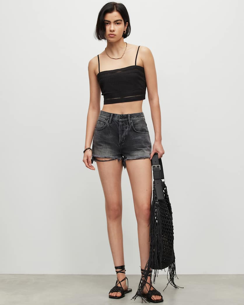 Whitley Broderie Ladder Trim Cropped Top