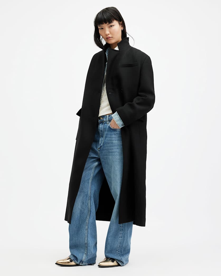 James Wool Blend Maxi Length Coat