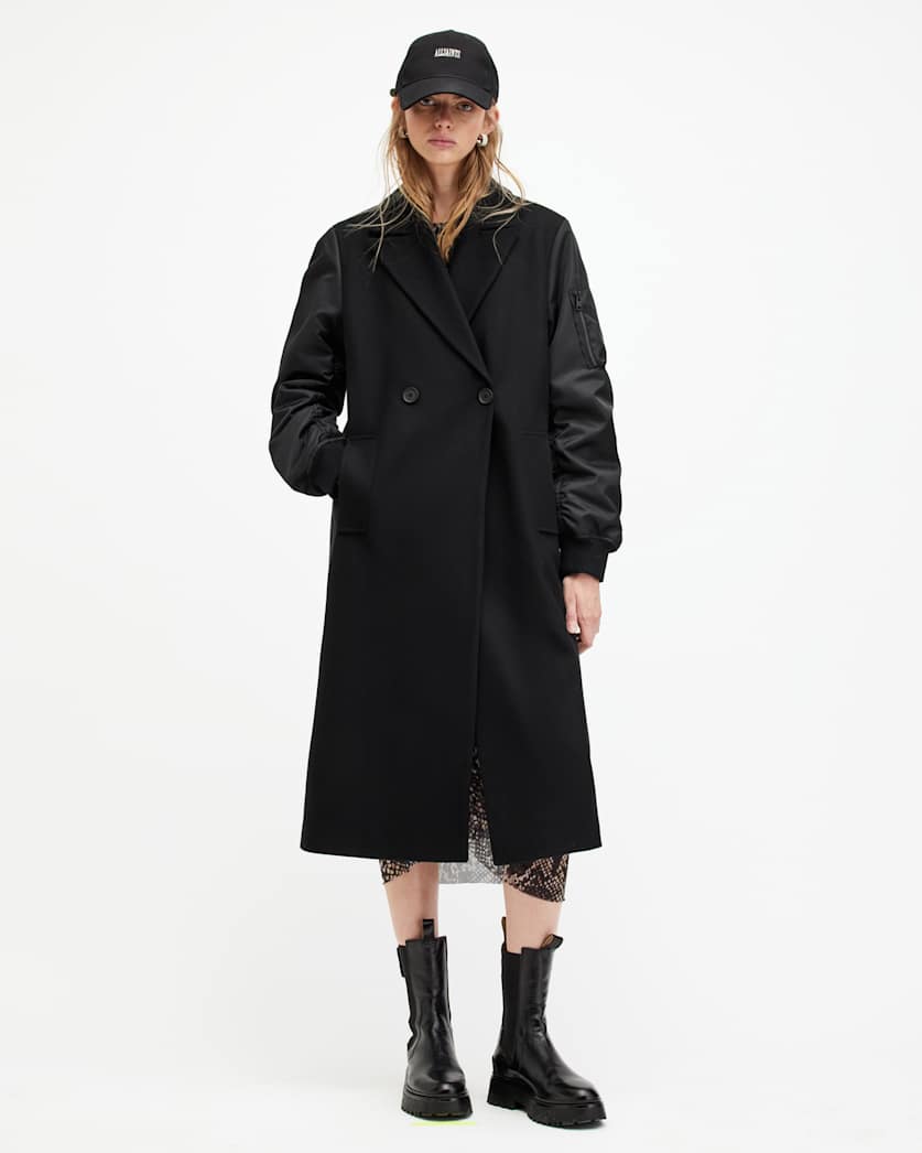 Paulah Wool Blend Double Breasted Coat