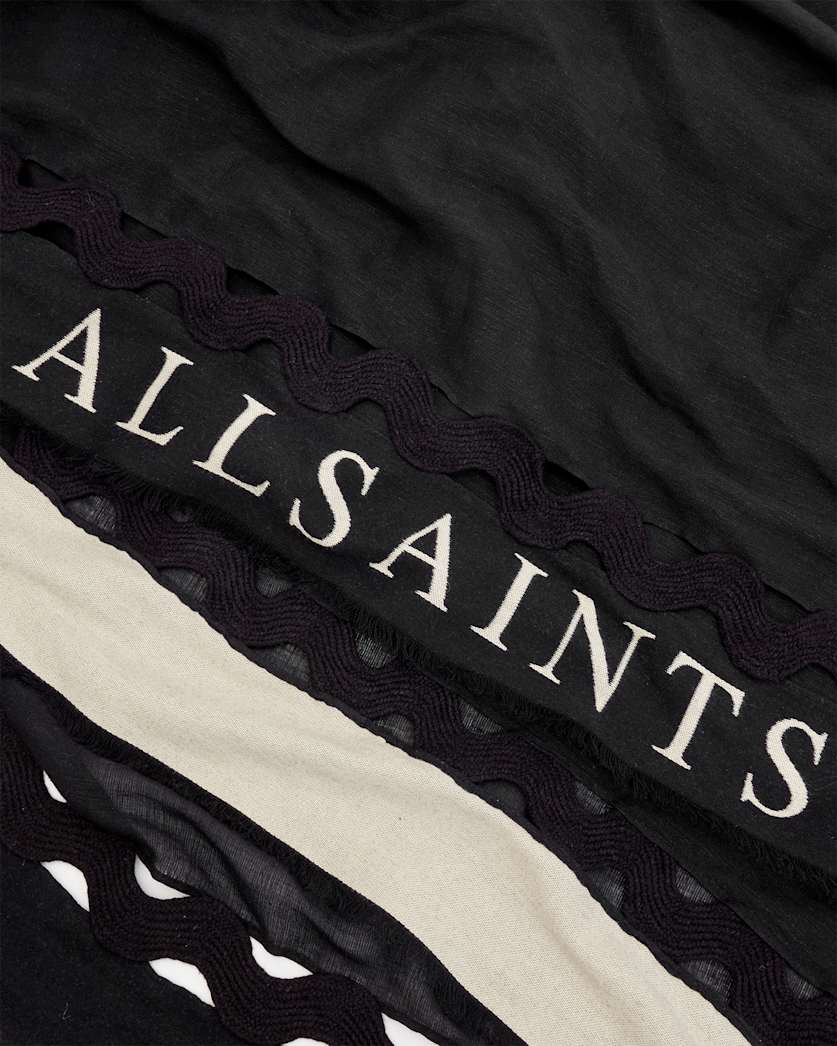 Clarissa Logo Print Ruana Scarf