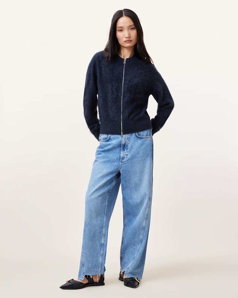 Rebel Zip Up Cashmere Cardigan