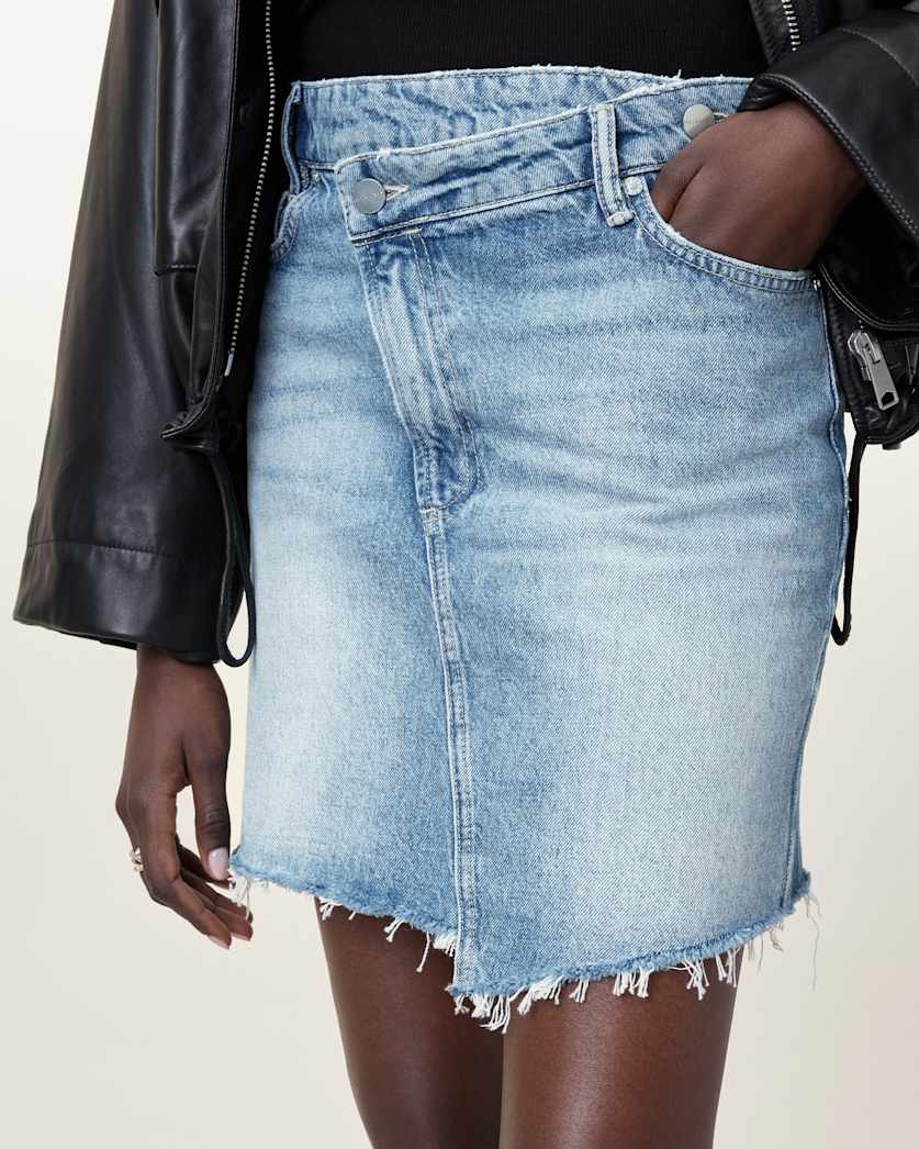 Aki Crossover Denim Skirt