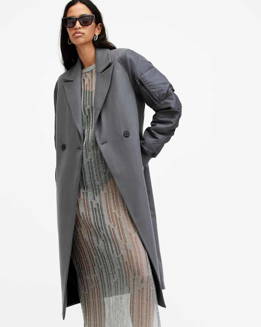 Paulah Wool Blend Double Breasted Coat