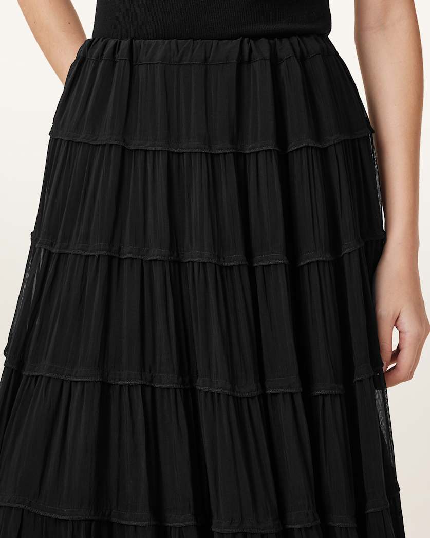 Eva Tiered Midi Skirt