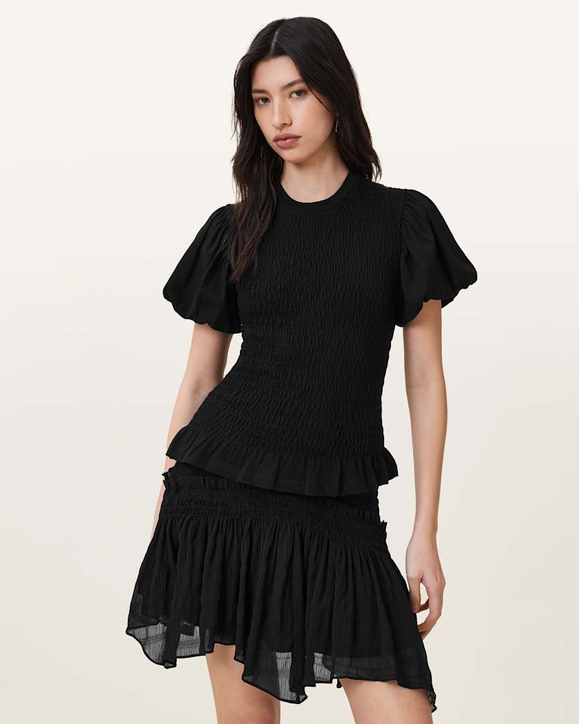 Dael Smocked Slim Top