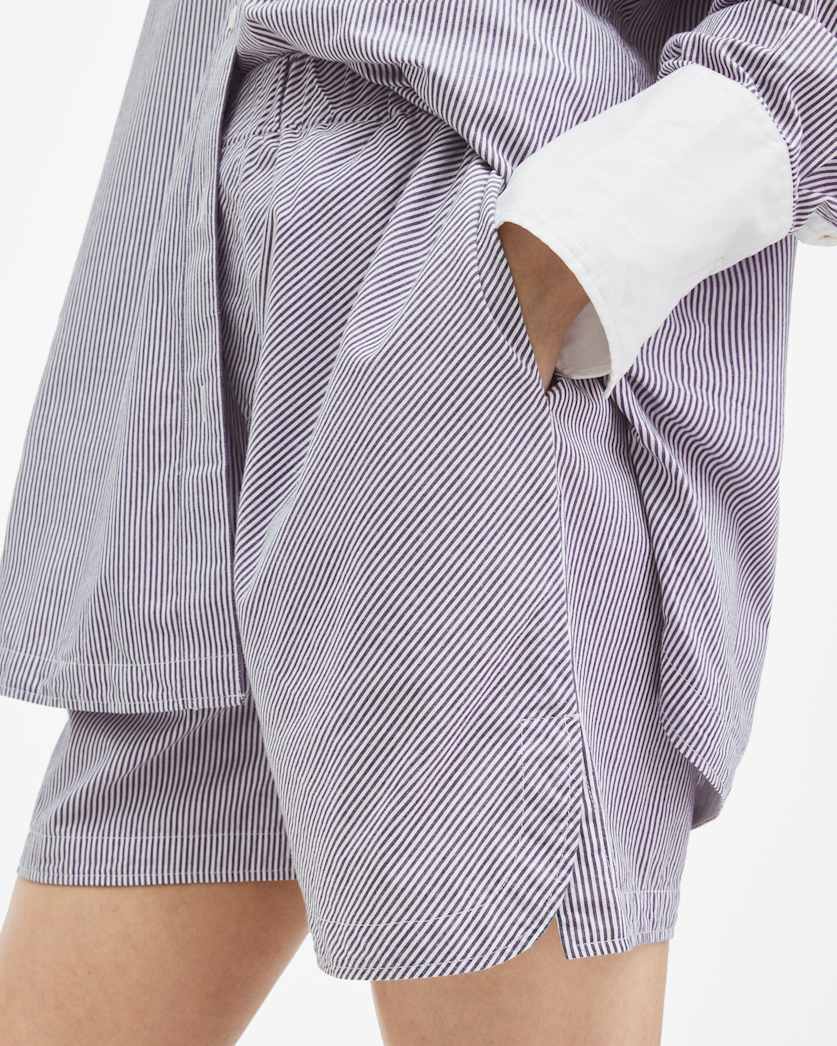 Karina Relaxed Fit Pinstripe Shorts