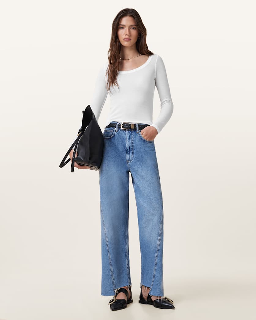Rina Long Sleeve Scoop Neck T-Shirt