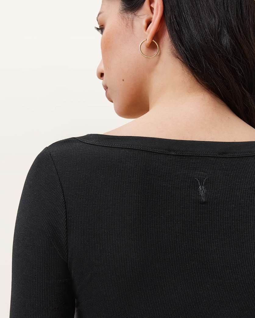 Rina Long Sleeve Scoop Neck T-Shirt