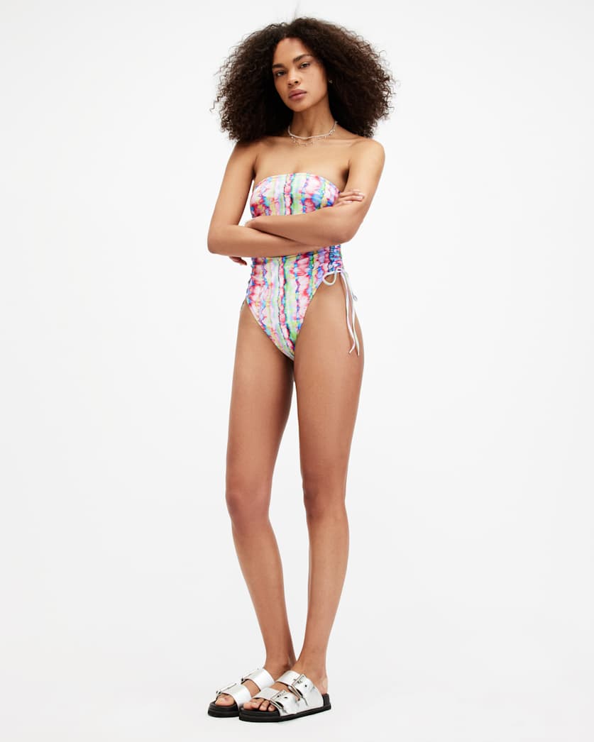 Elisa Ruched Bandeau Swimsuit
