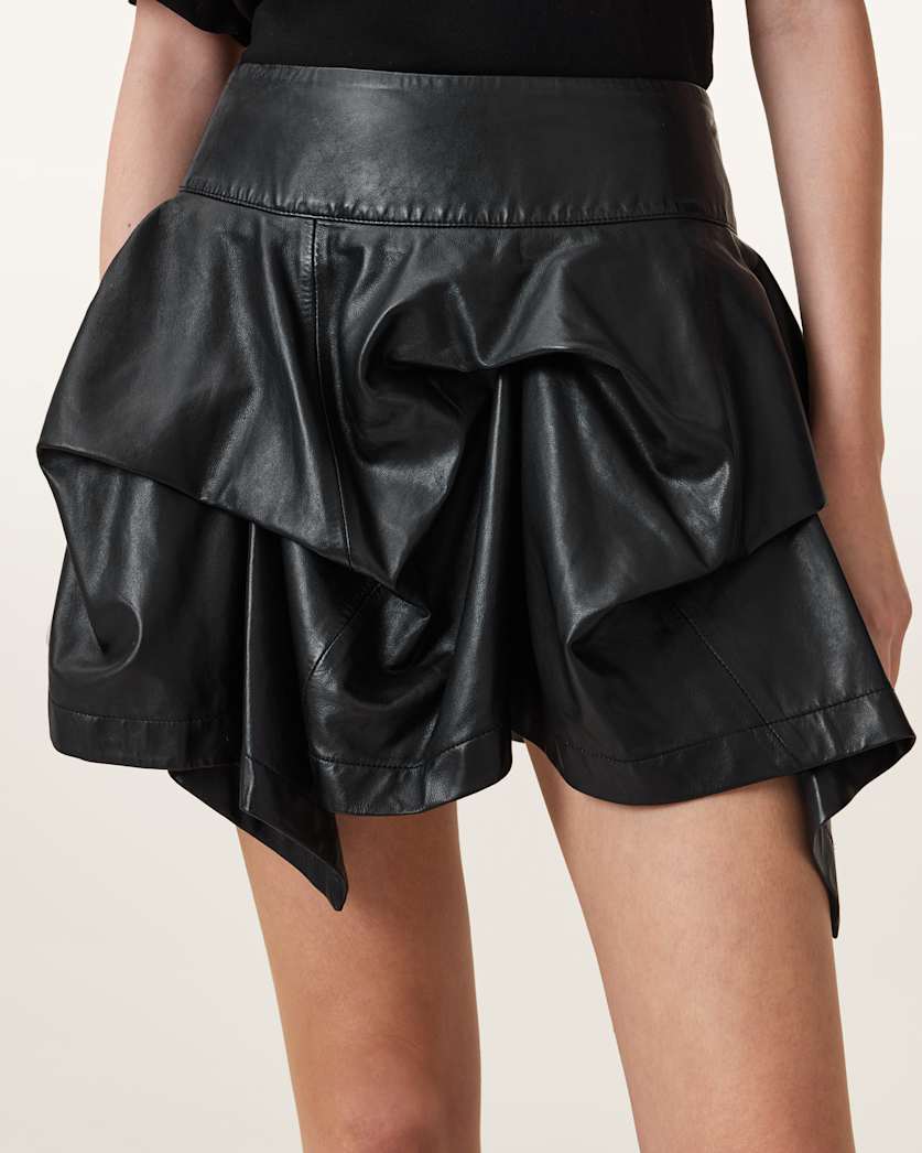 Hitch Leather Mini Skirt