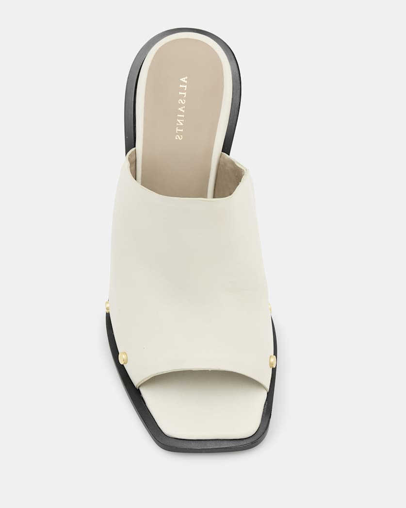 Kelly Block Heel Leather Mules