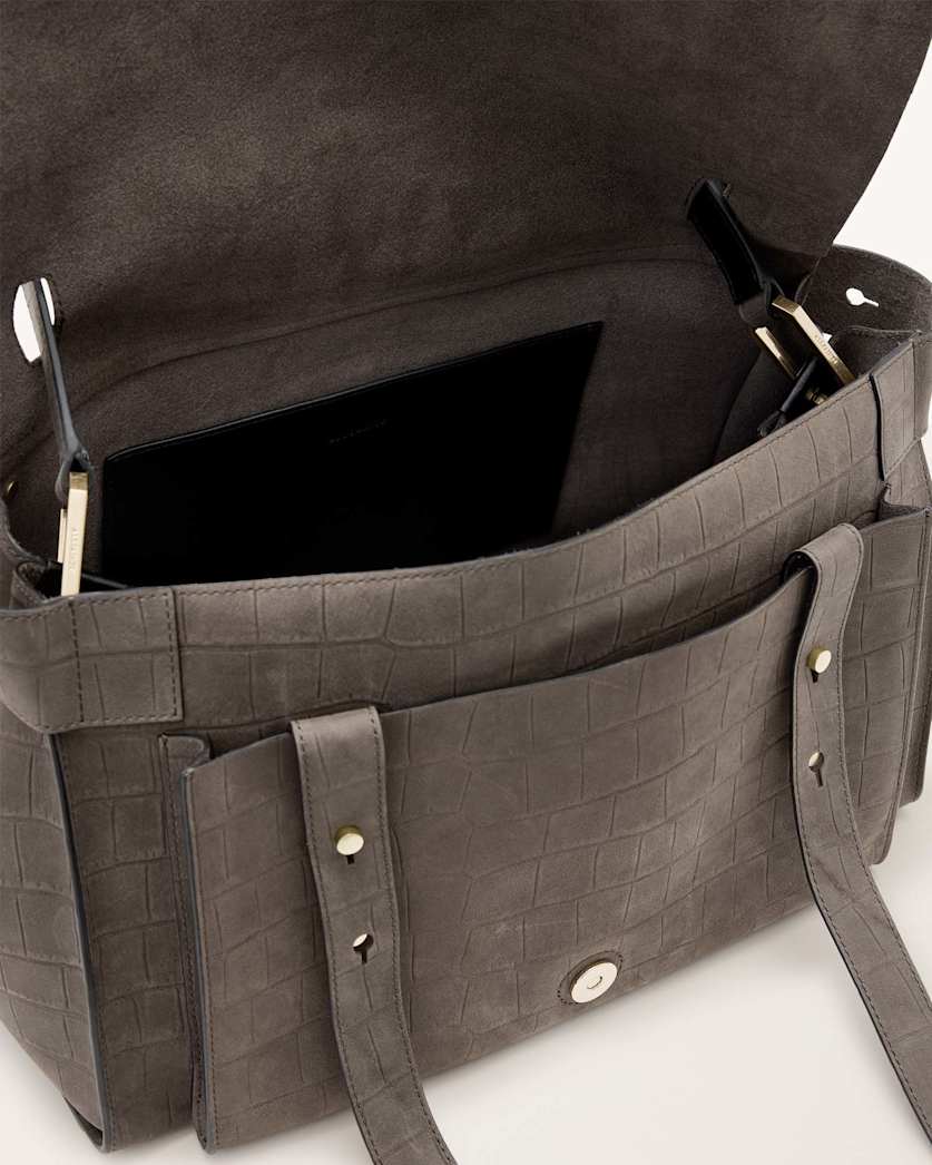 Ursa Crocodile Effect Leather Bag