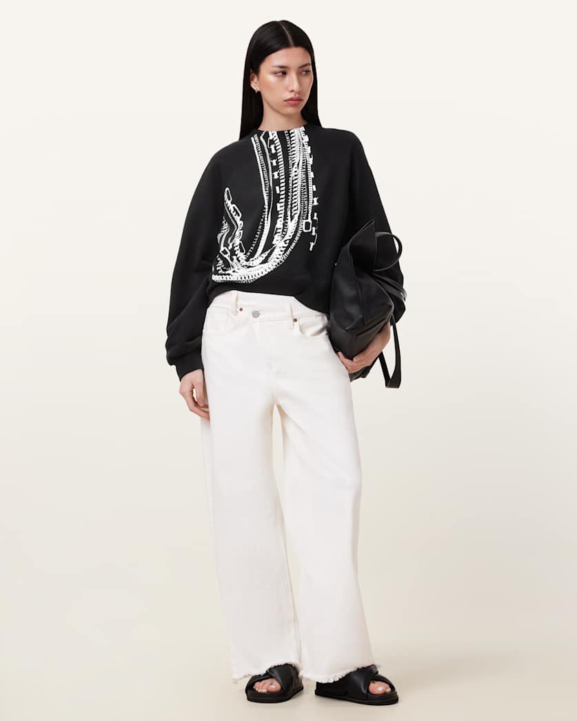 Metallo Dana Printed Zip Sweatshirt