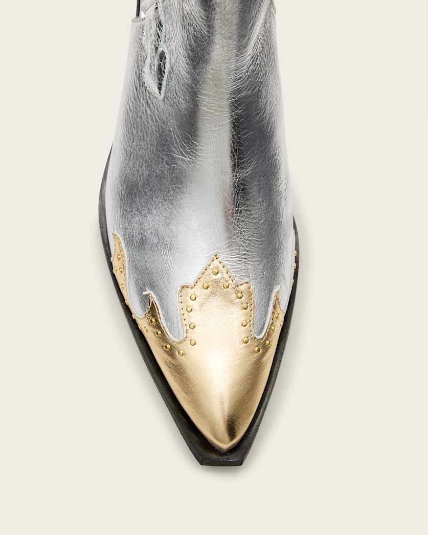 Desola Leather Western Mules