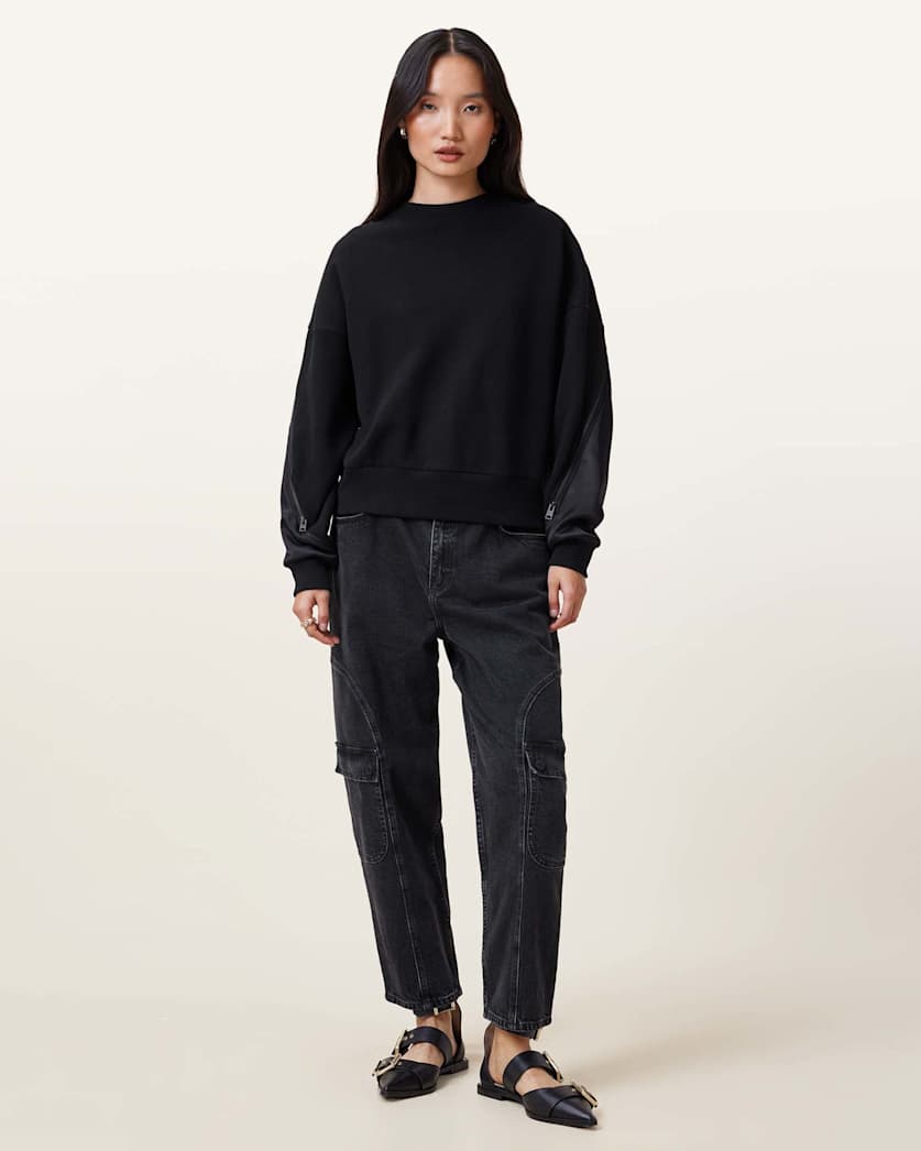 Peggy Zip Sleeve Relaxed Fit Sweatshirt