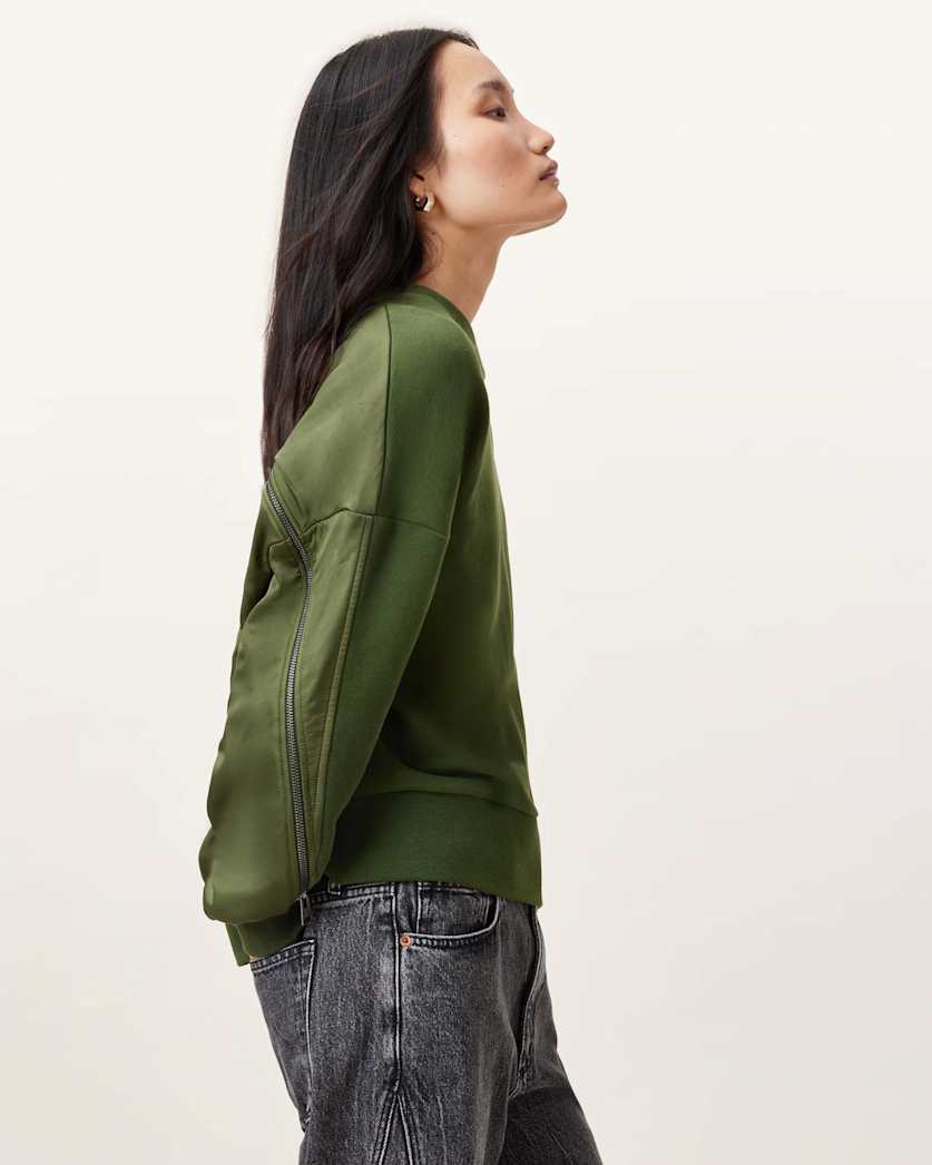 Peggy Zip Sleeve Relaxed Fit Sweatshirt