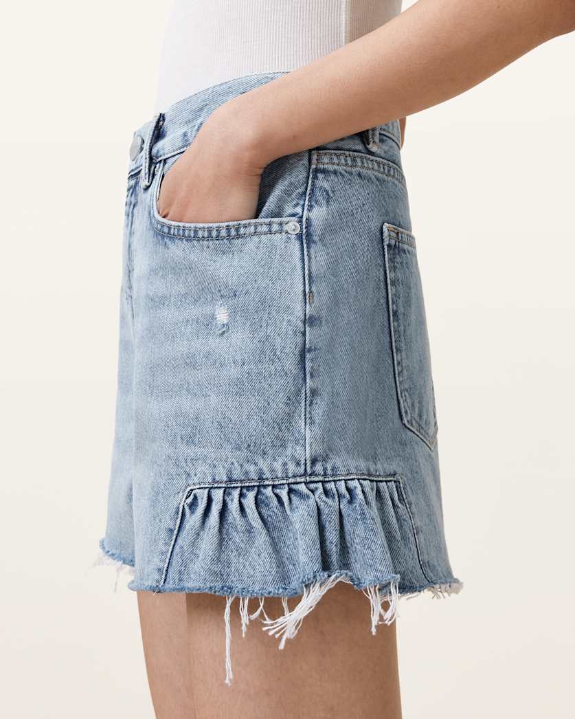 Eliana High Rise Denim Shorts
