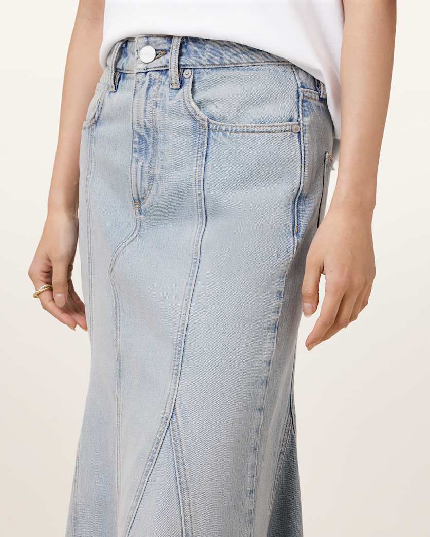 Alma Maxi Denim Skirt