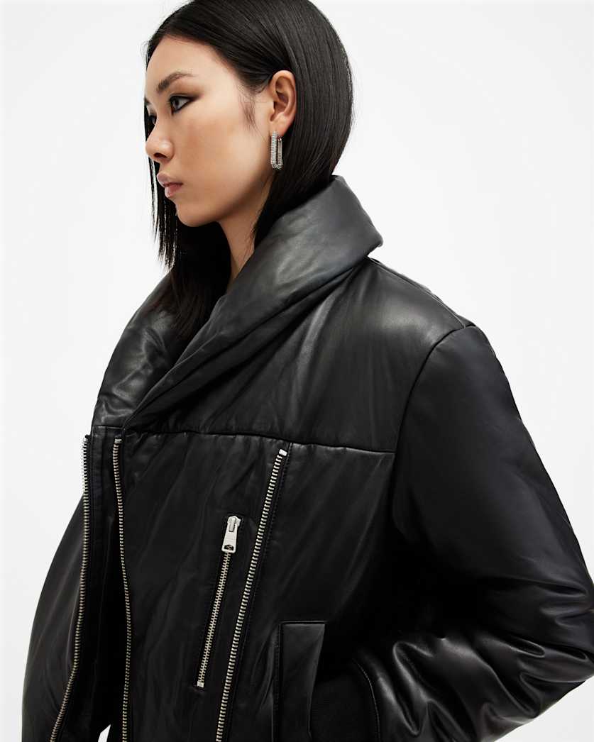 Lauren Leather Puffer Jacket