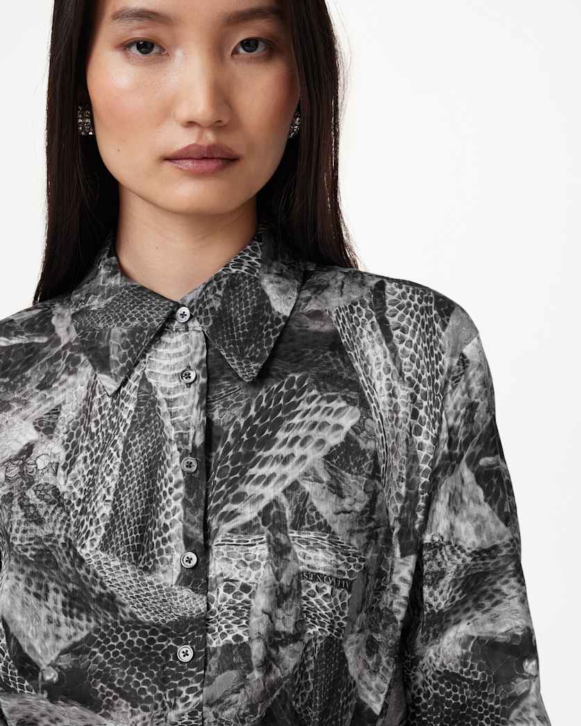 Leyla Silk Linen Blend Shirt Dress