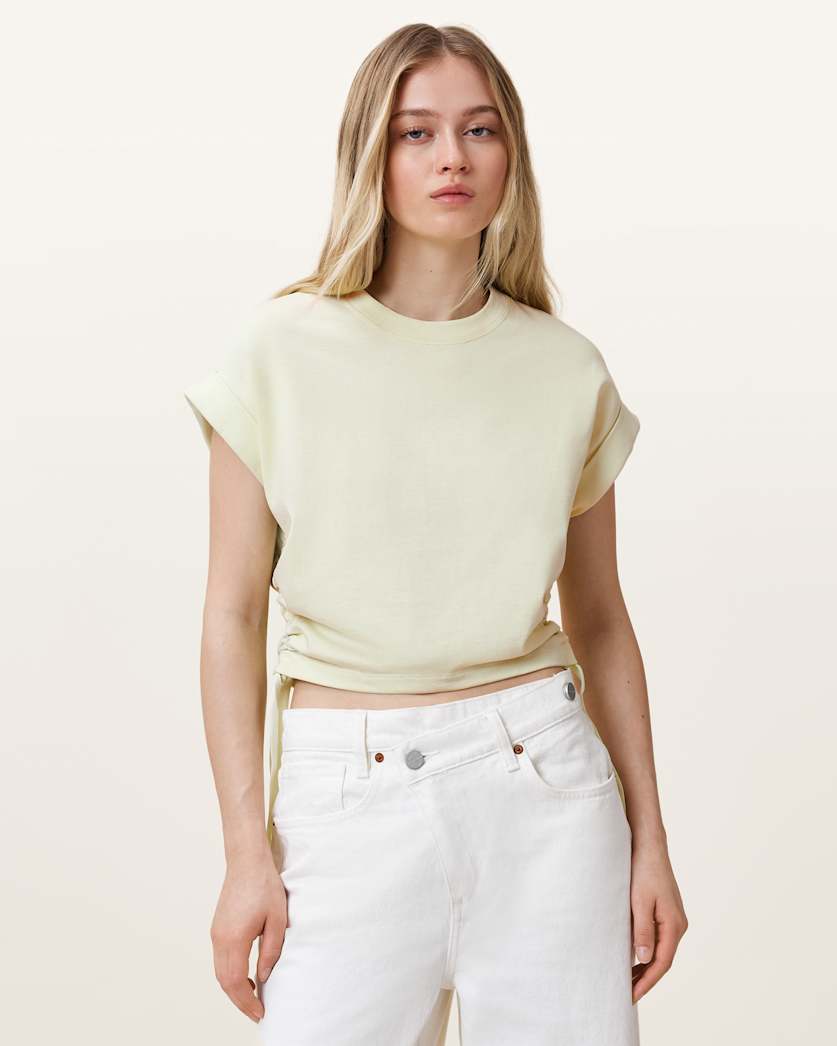 Mira Cropped Drawcord T-Shirt