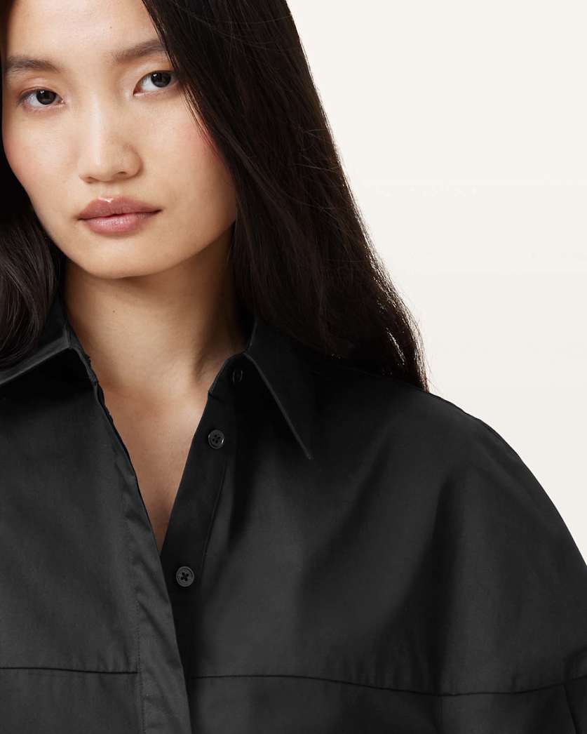 Toria Organic Cotton Dipped Hem Shirt