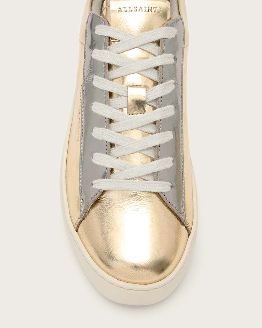 Shana Low Top Metallic Leather Trainers