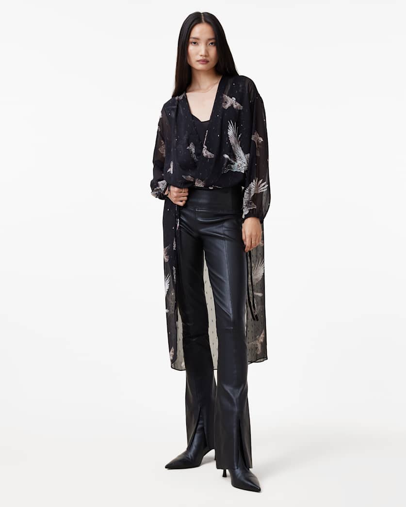 Avala Printed Draped Top